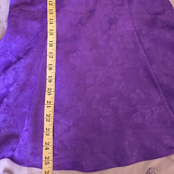 🦋Vintage Butterfly Shimmery Silky Dark Purple Lingerie Slip Dress🦋 - Picture 13 of 16